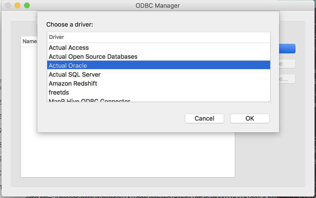 mac odbc manager add system dsn