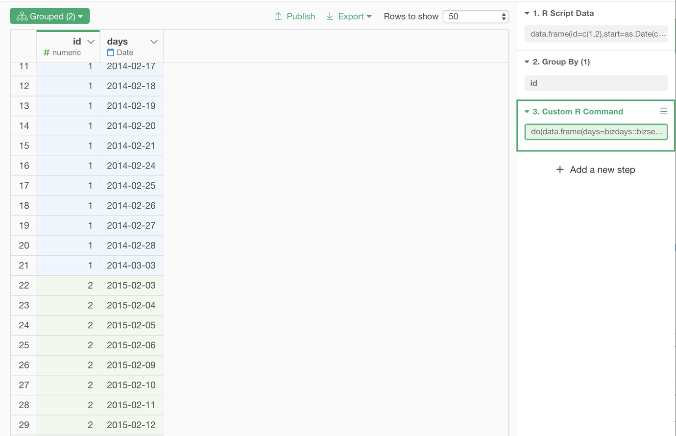 Getting Sequence Of Business Days Between Pairs Of Days Exploratory 