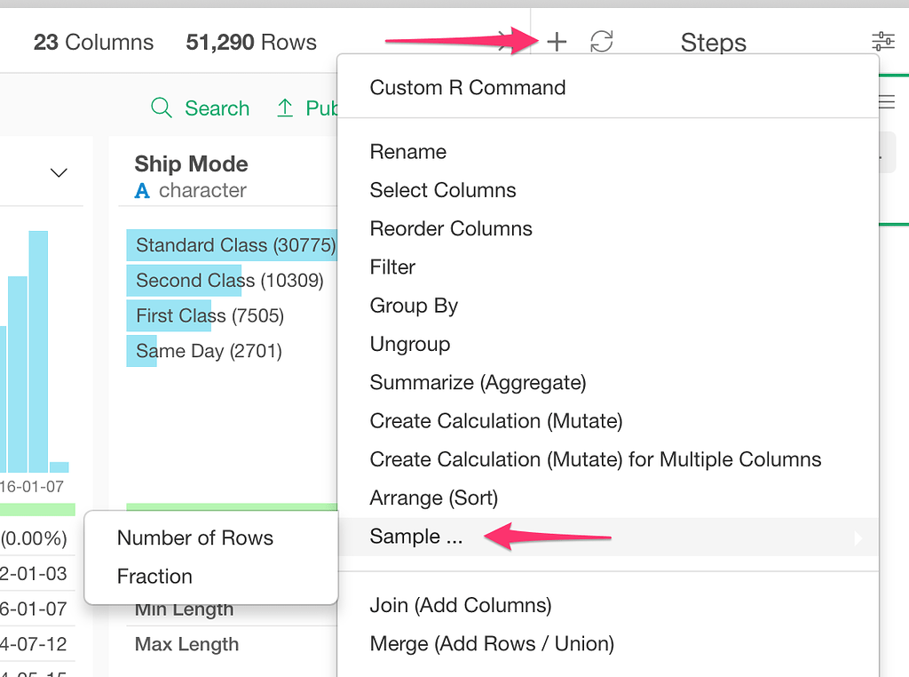 How to sample data - HowTo - Exploratory Community