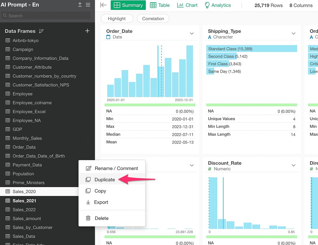 working with data: how to load data into a chart,... When you want to apply a created chart entirely to different data ...