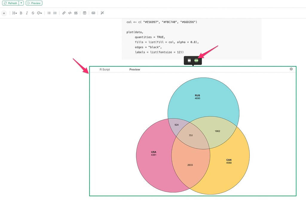 Change the size of an R‐script–generated chart embedded in a note ...