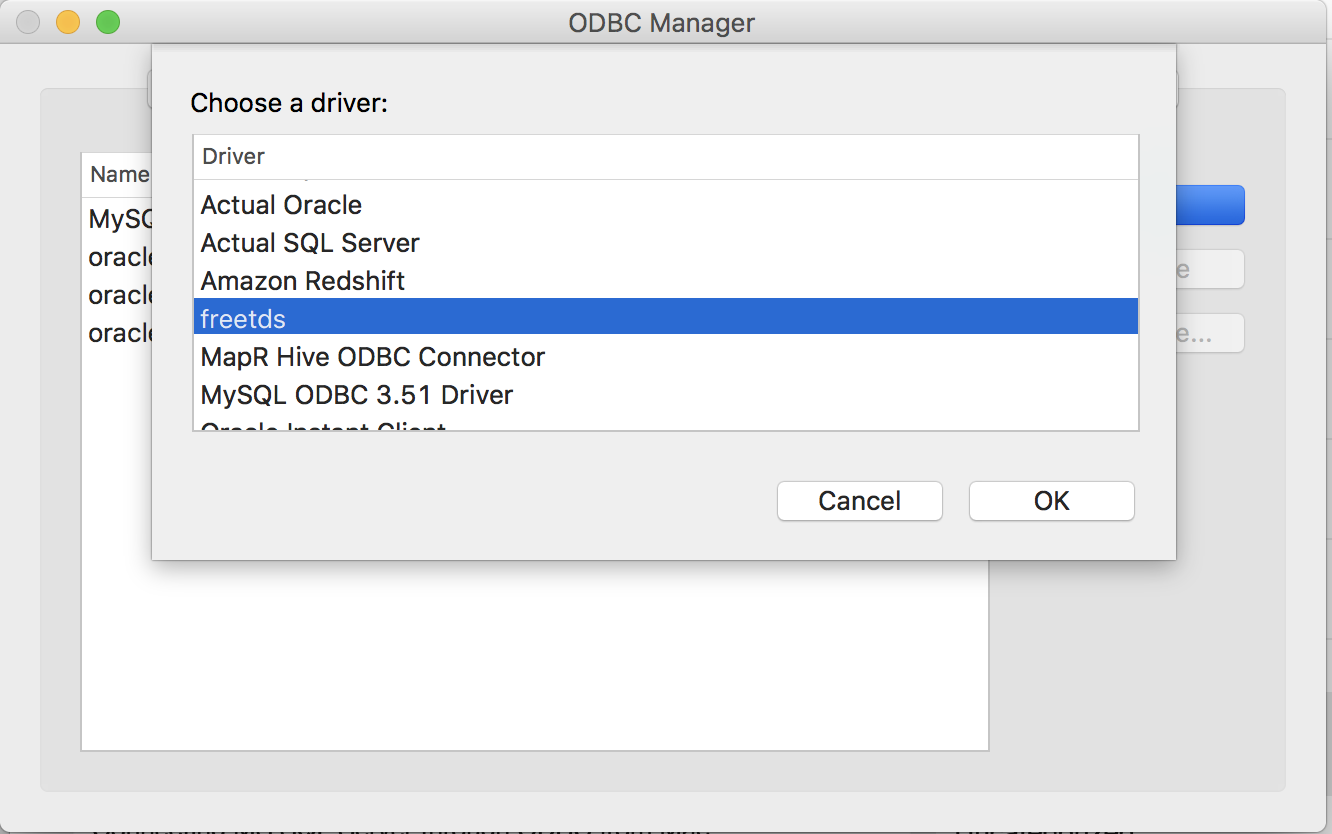 install like sql server on mac